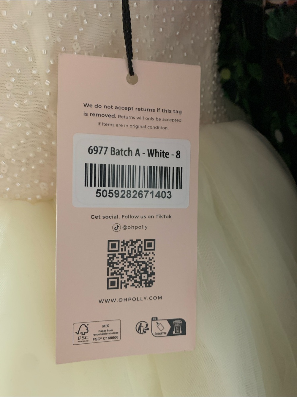 Oh Polly White Eugenie Embellished Corset Ivory Beaded Tulle Mini Dress - Picture 5 of 12